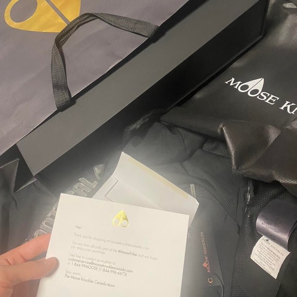 Men’s Size S Moose Knuckle Black Windbreaker - Picture 3 of 4